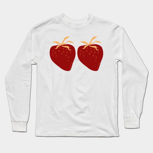 2 RED STRAWBERRY Long Sleeve T-Shirt by Artistic_st